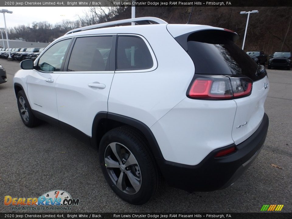 2020 Jeep Cherokee Limited 4x4 Bright White / Black Photo #3