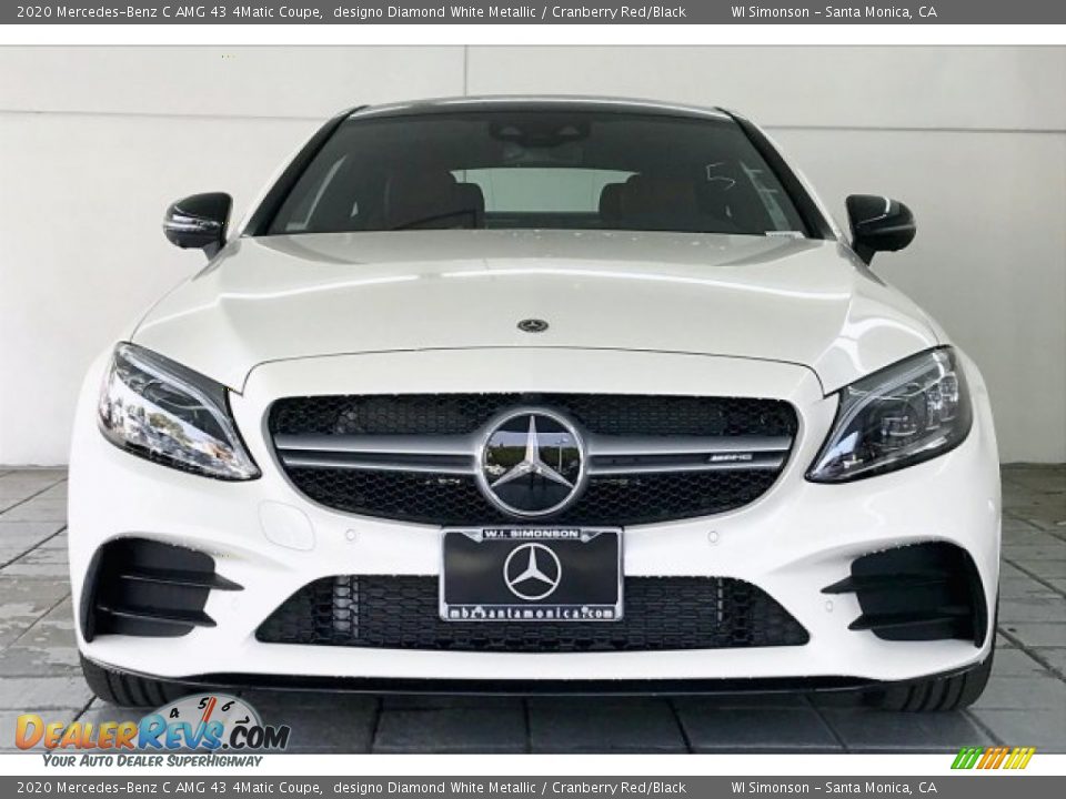 2020 Mercedes-Benz C AMG 43 4Matic Coupe designo Diamond White Metallic / Cranberry Red/Black Photo #2