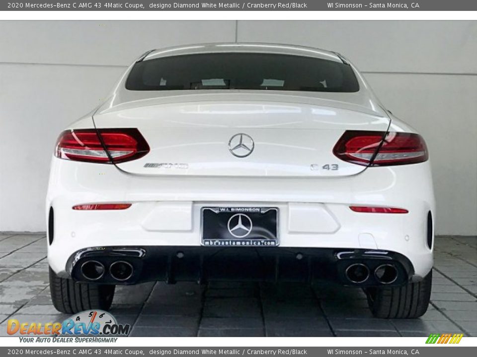 2020 Mercedes-Benz C AMG 43 4Matic Coupe designo Diamond White Metallic / Cranberry Red/Black Photo #3