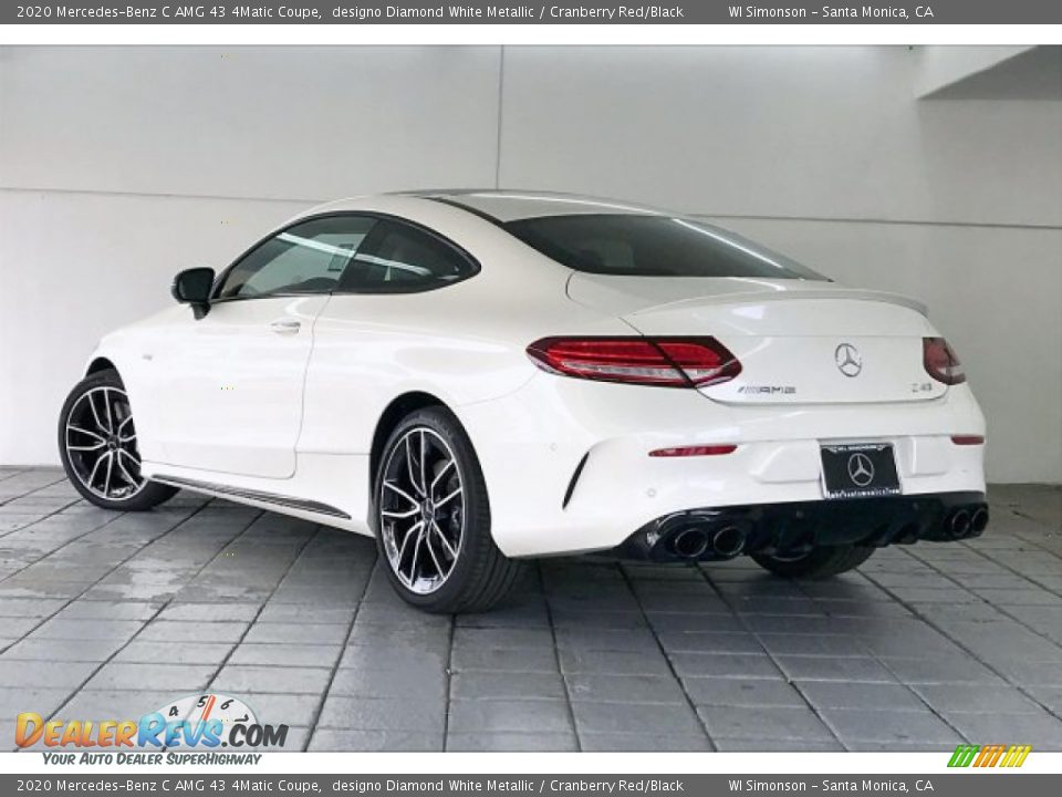 2020 Mercedes-Benz C AMG 43 4Matic Coupe designo Diamond White Metallic / Cranberry Red/Black Photo #10