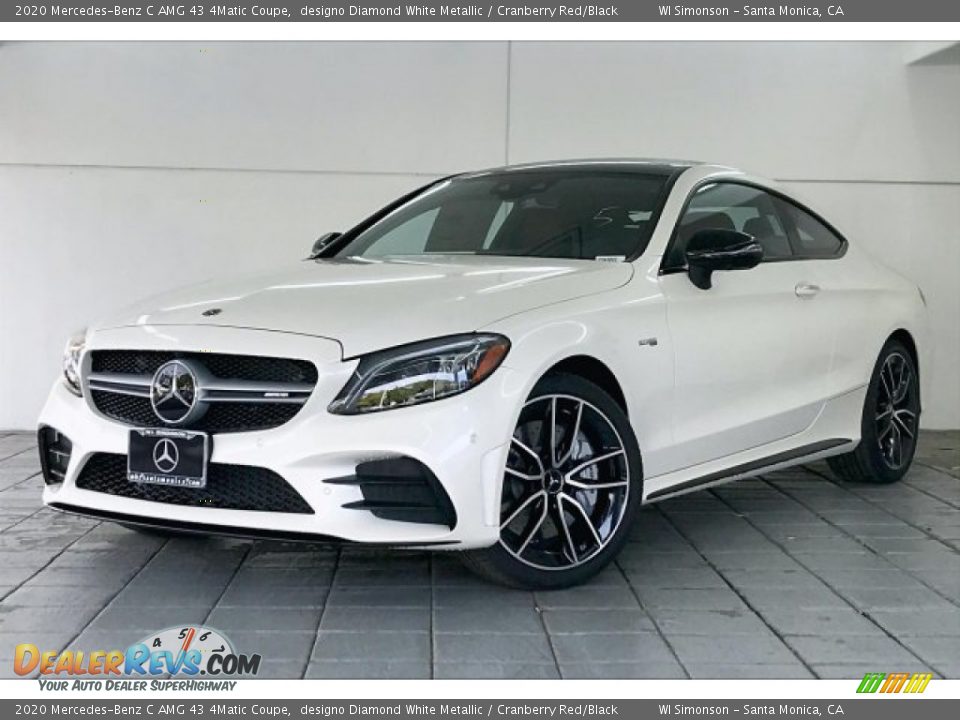 Front 3/4 View of 2020 Mercedes-Benz C AMG 43 4Matic Coupe Photo #12