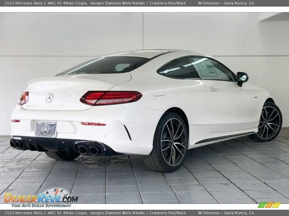 2020 Mercedes-Benz C AMG 43 4Matic Coupe designo Diamond White Metallic / Cranberry Red/Black Photo #16