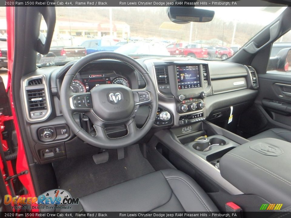Black Interior - 2020 Ram 1500 Rebel Crew Cab 4x4 Photo #13