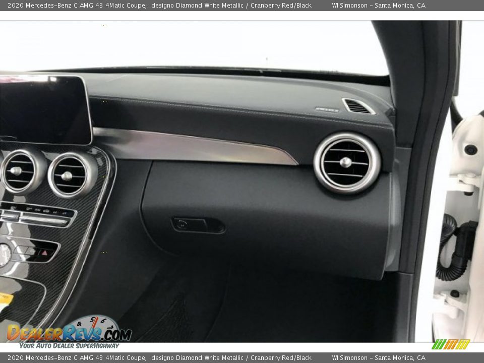 2020 Mercedes-Benz C AMG 43 4Matic Coupe designo Diamond White Metallic / Cranberry Red/Black Photo #28