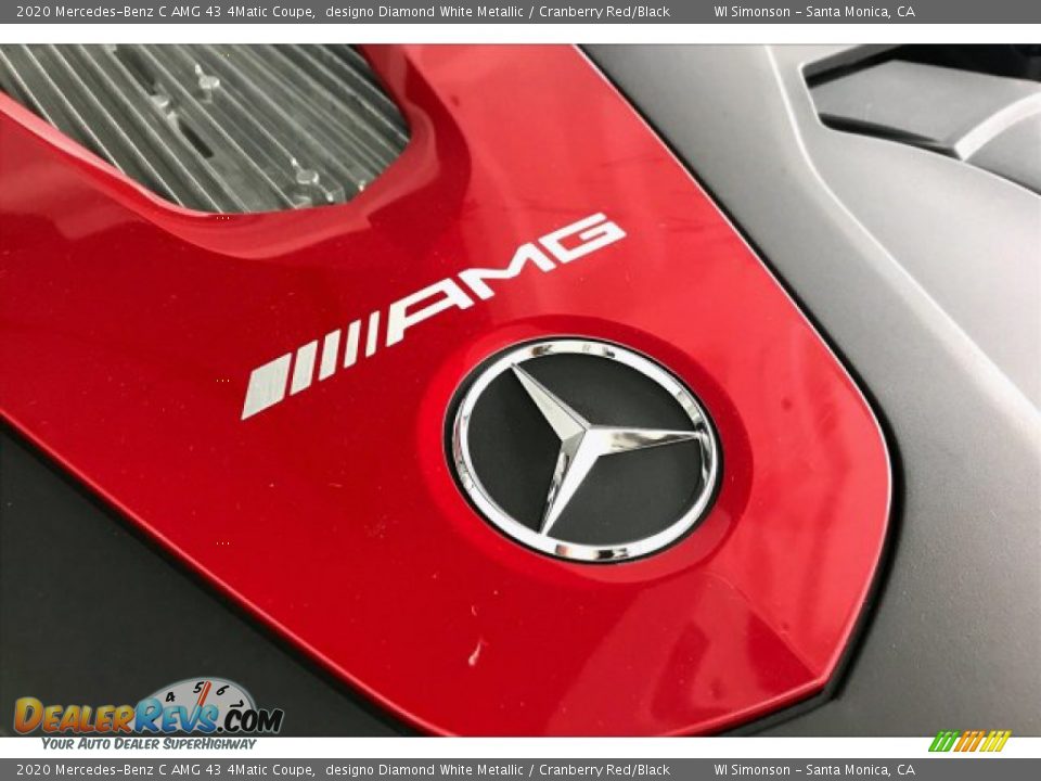 2020 Mercedes-Benz C AMG 43 4Matic Coupe designo Diamond White Metallic / Cranberry Red/Black Photo #31