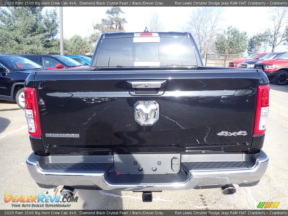 2020 Ram 1500 Big Horn Crew Cab 4x4 Diamond Black Crystal Pearl / Black/Diesel Gray Photo #4