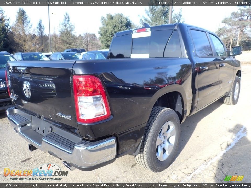 2020 Ram 1500 Big Horn Crew Cab 4x4 Diamond Black Crystal Pearl / Black/Diesel Gray Photo #5