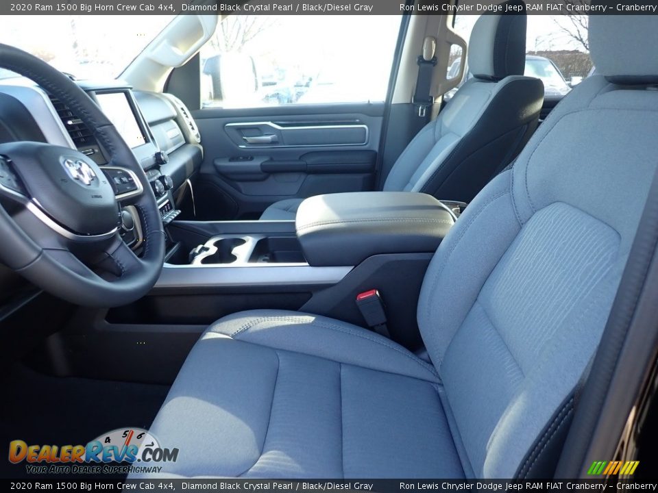 2020 Ram 1500 Big Horn Crew Cab 4x4 Diamond Black Crystal Pearl / Black/Diesel Gray Photo #12