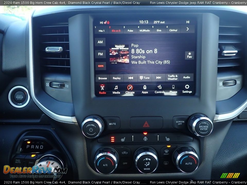 2020 Ram 1500 Big Horn Crew Cab 4x4 Diamond Black Crystal Pearl / Black/Diesel Gray Photo #15
