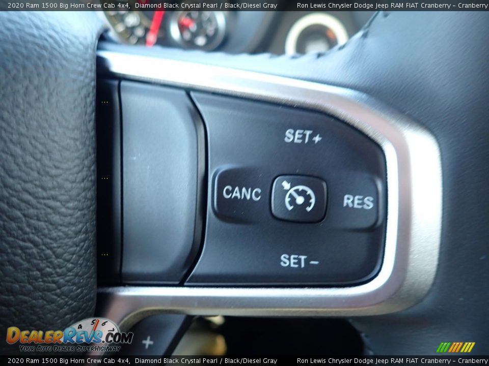 2020 Ram 1500 Big Horn Crew Cab 4x4 Diamond Black Crystal Pearl / Black/Diesel Gray Photo #17