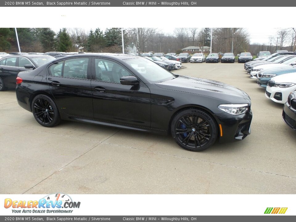 2020 BMW M5 Sedan Black Sapphire Metallic / Silverstone Photo #1