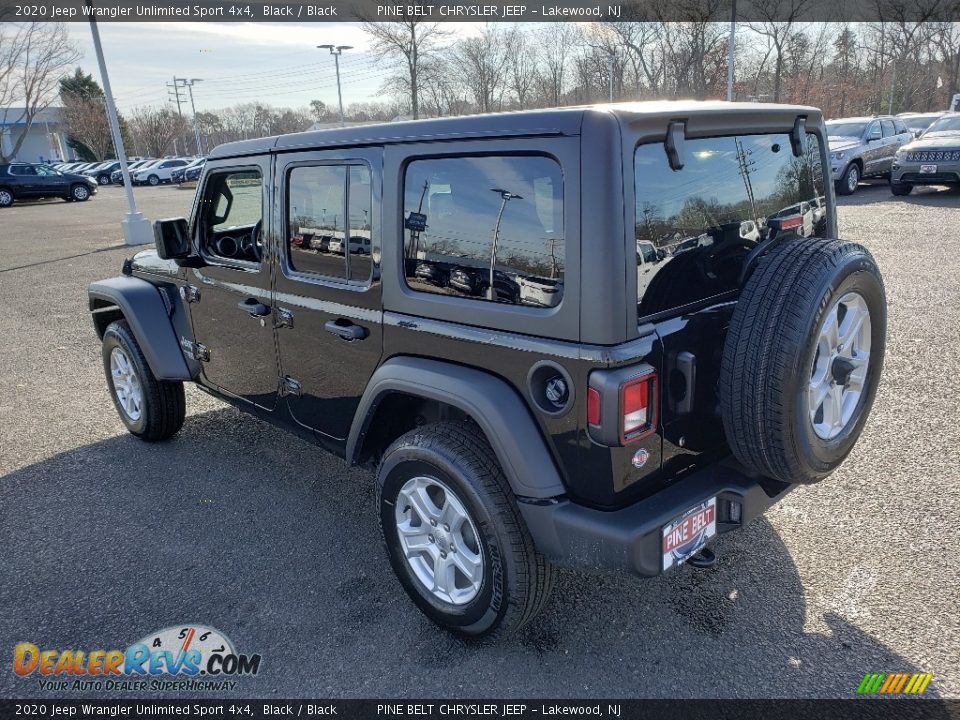 2020 Jeep Wrangler Unlimited Sport 4x4 Black / Black Photo #4