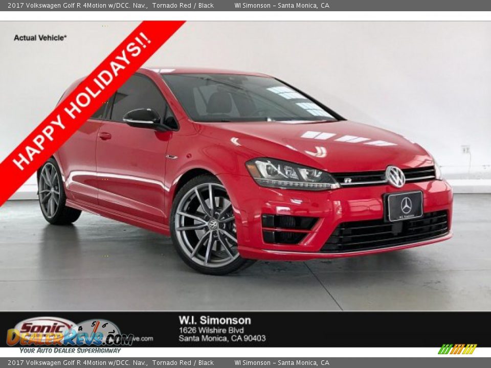 2017 Volkswagen Golf R 4Motion w/DCC. Nav. Tornado Red / Black Photo #1