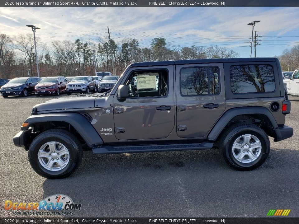 2020 Jeep Wrangler Unlimited Sport 4x4 Granite Crystal Metallic / Black Photo #3