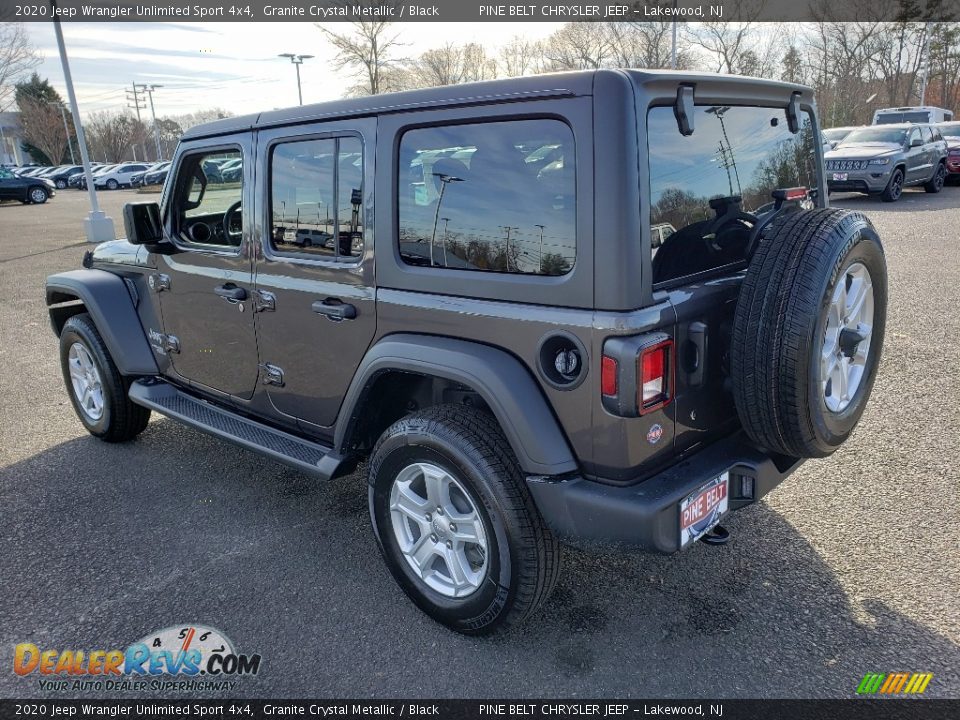 2020 Jeep Wrangler Unlimited Sport 4x4 Granite Crystal Metallic / Black Photo #4