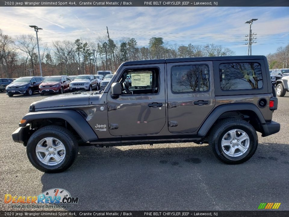 2020 Jeep Wrangler Unlimited Sport 4x4 Granite Crystal Metallic / Black Photo #3