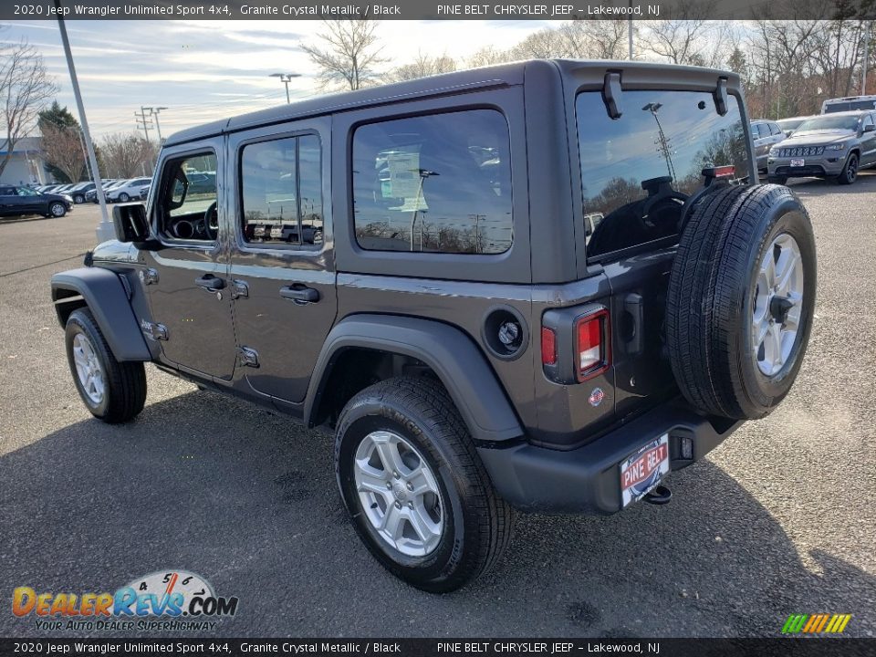 2020 Jeep Wrangler Unlimited Sport 4x4 Granite Crystal Metallic / Black Photo #4