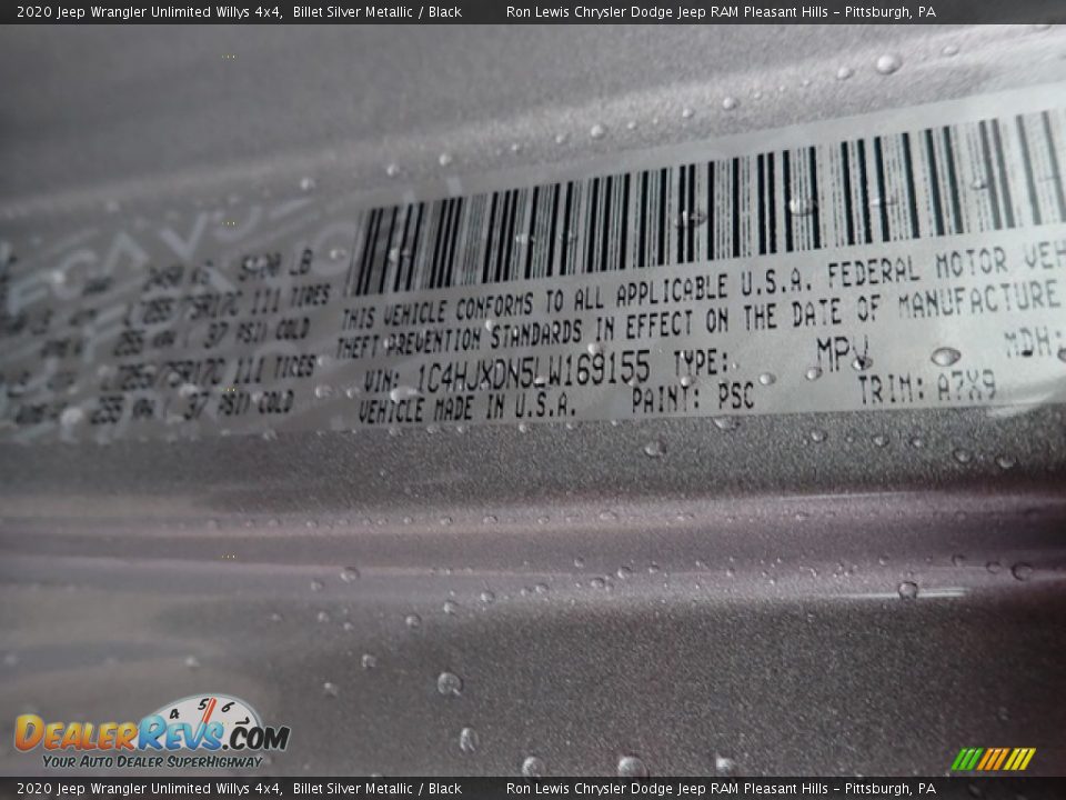 2020 Jeep Wrangler Unlimited Willys 4x4 Billet Silver Metallic / Black Photo #15
