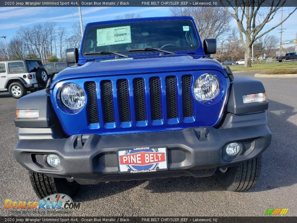 2020 Jeep Wrangler Unlimited Sport 4x4 Ocean Blue Metallic / Black Photo #2