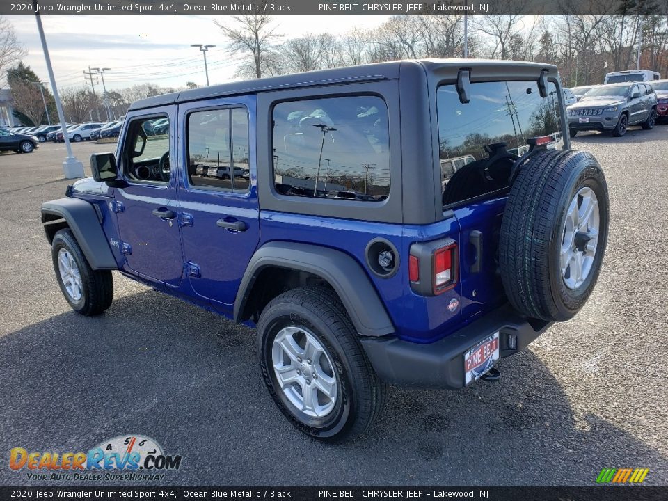 2020 Jeep Wrangler Unlimited Sport 4x4 Ocean Blue Metallic / Black Photo #4