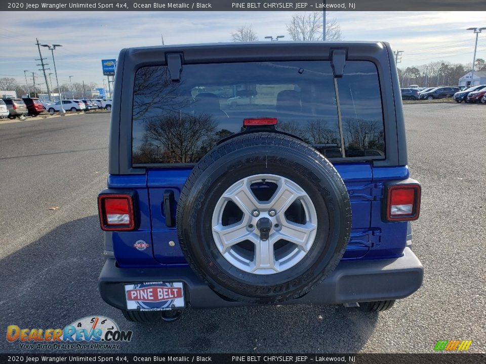 2020 Jeep Wrangler Unlimited Sport 4x4 Ocean Blue Metallic / Black Photo #5