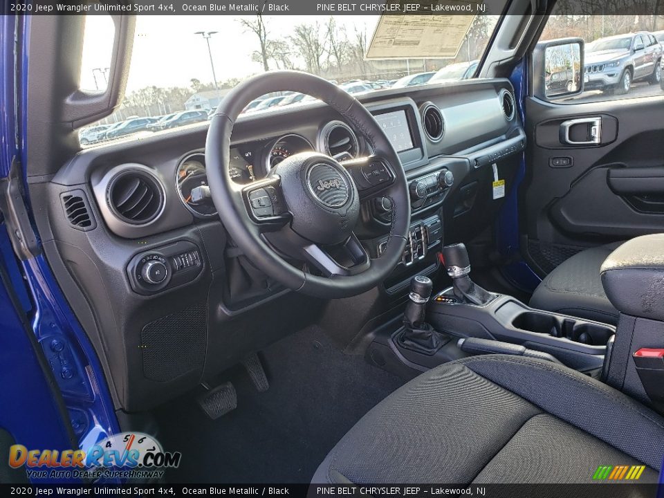 2020 Jeep Wrangler Unlimited Sport 4x4 Ocean Blue Metallic / Black Photo #7