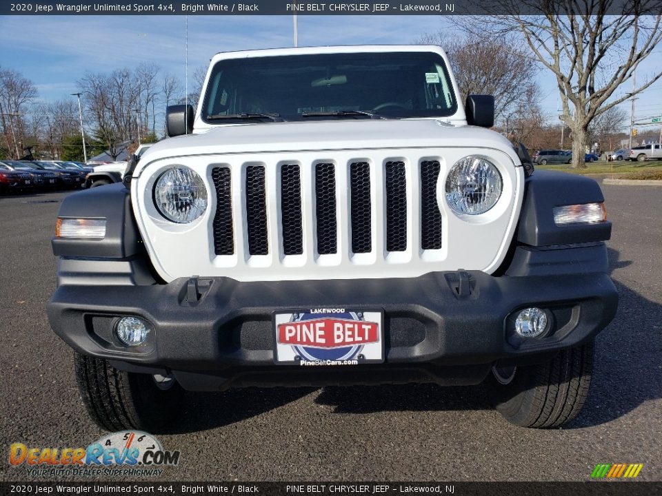 2020 Jeep Wrangler Unlimited Sport 4x4 Bright White / Black Photo #2