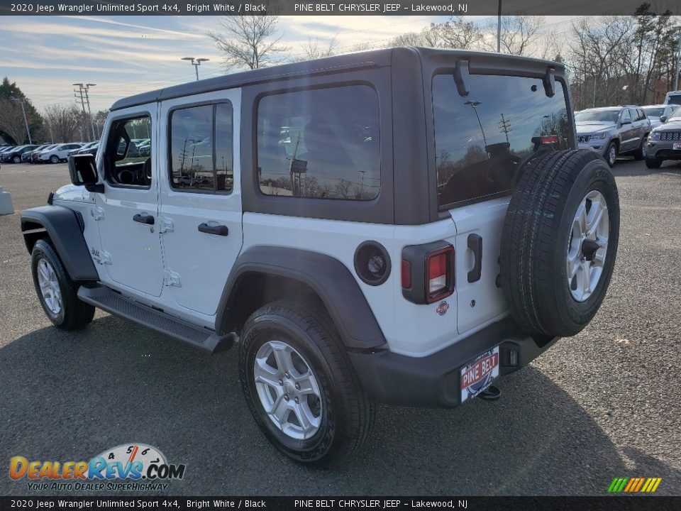2020 Jeep Wrangler Unlimited Sport 4x4 Bright White / Black Photo #4