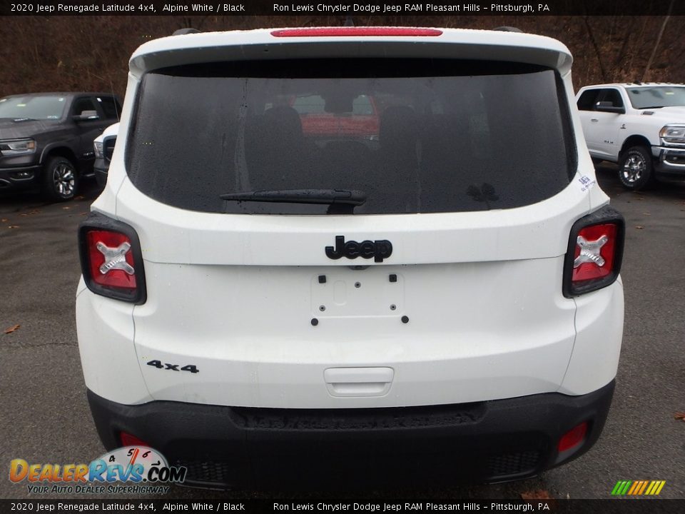 2020 Jeep Renegade Latitude 4x4 Alpine White / Black Photo #4