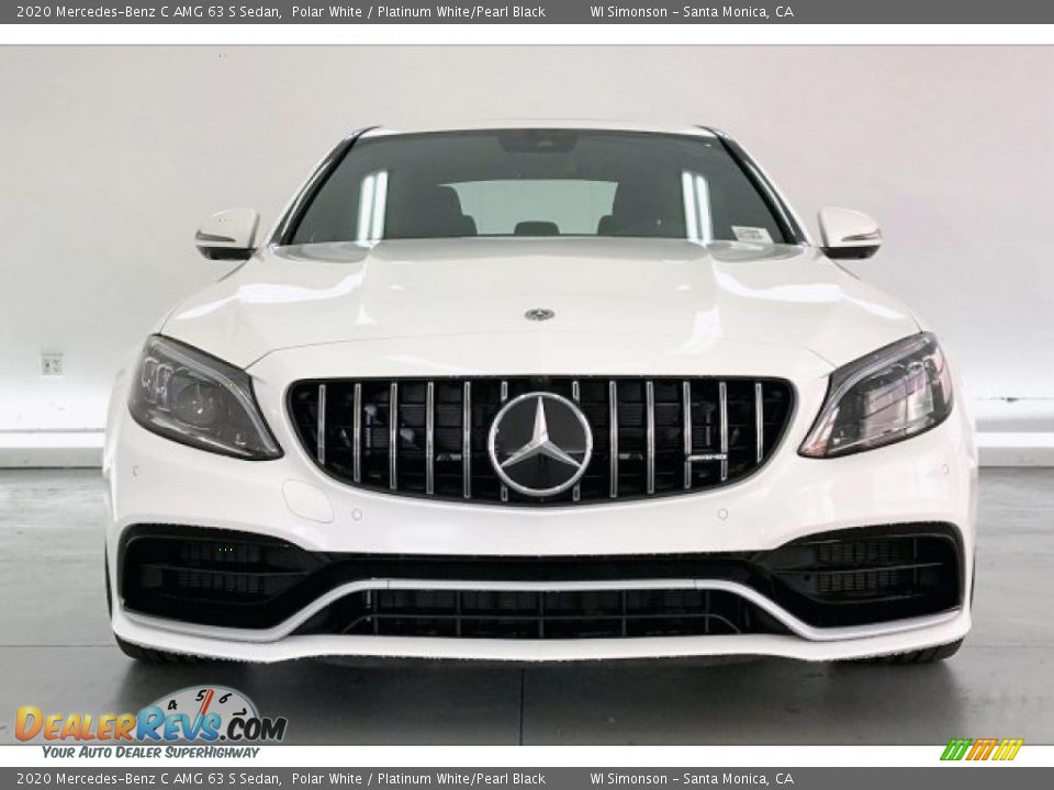 2020 Mercedes-Benz C AMG 63 S Sedan Polar White / Platinum White/Pearl Black Photo #2