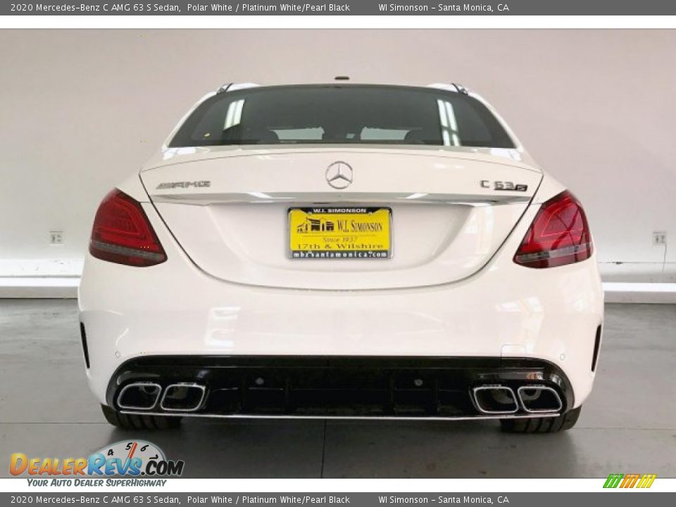 2020 Mercedes-Benz C AMG 63 S Sedan Polar White / Platinum White/Pearl Black Photo #3