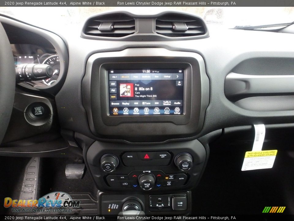 2020 Jeep Renegade Latitude 4x4 Alpine White / Black Photo #17
