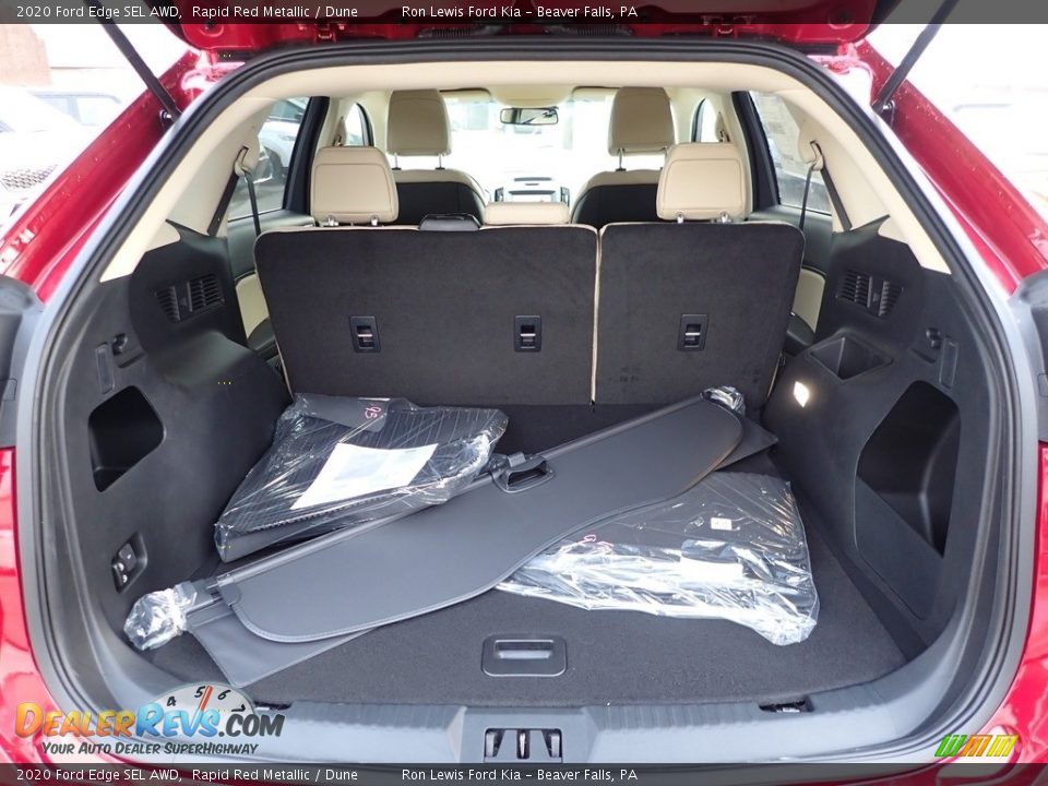 2020 Ford Edge SEL AWD Rapid Red Metallic / Dune Photo #4