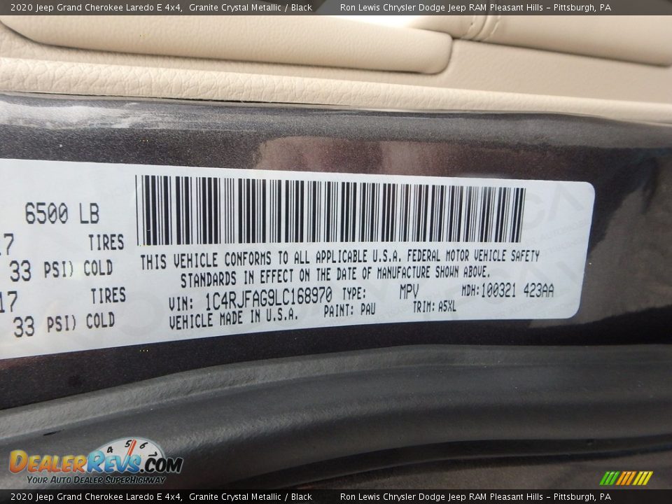 2020 Jeep Grand Cherokee Laredo E 4x4 Granite Crystal Metallic / Black Photo #15