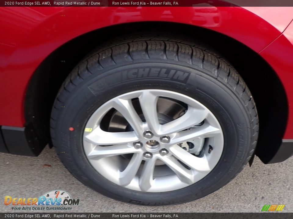 2020 Ford Edge SEL AWD Rapid Red Metallic / Dune Photo #10