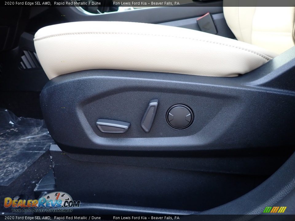 2020 Ford Edge SEL AWD Rapid Red Metallic / Dune Photo #12