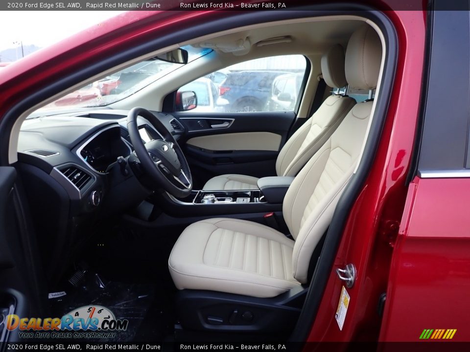 2020 Ford Edge SEL AWD Rapid Red Metallic / Dune Photo #13