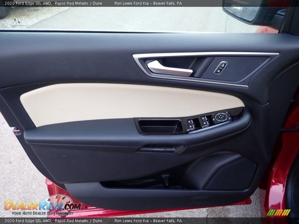 2020 Ford Edge SEL AWD Rapid Red Metallic / Dune Photo #16