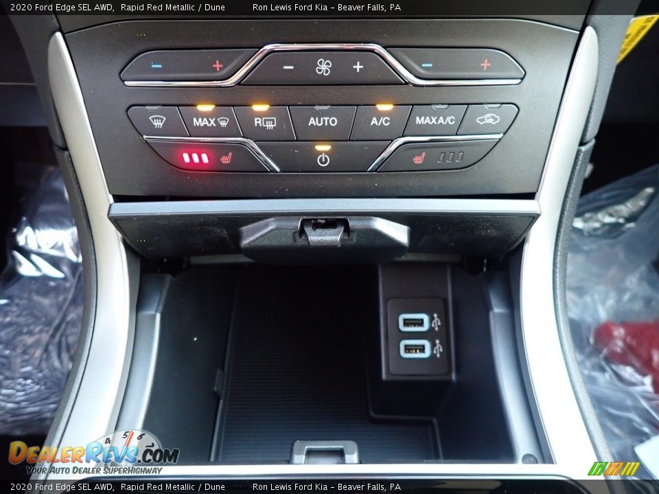 2020 Ford Edge SEL AWD Rapid Red Metallic / Dune Photo #18