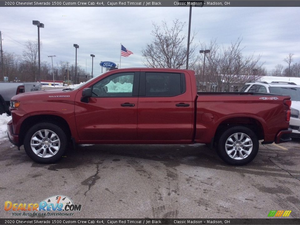 2020 Chevrolet Silverado 1500 Custom Crew Cab 4x4 Cajun Red Tintcoat / Jet Black Photo #6