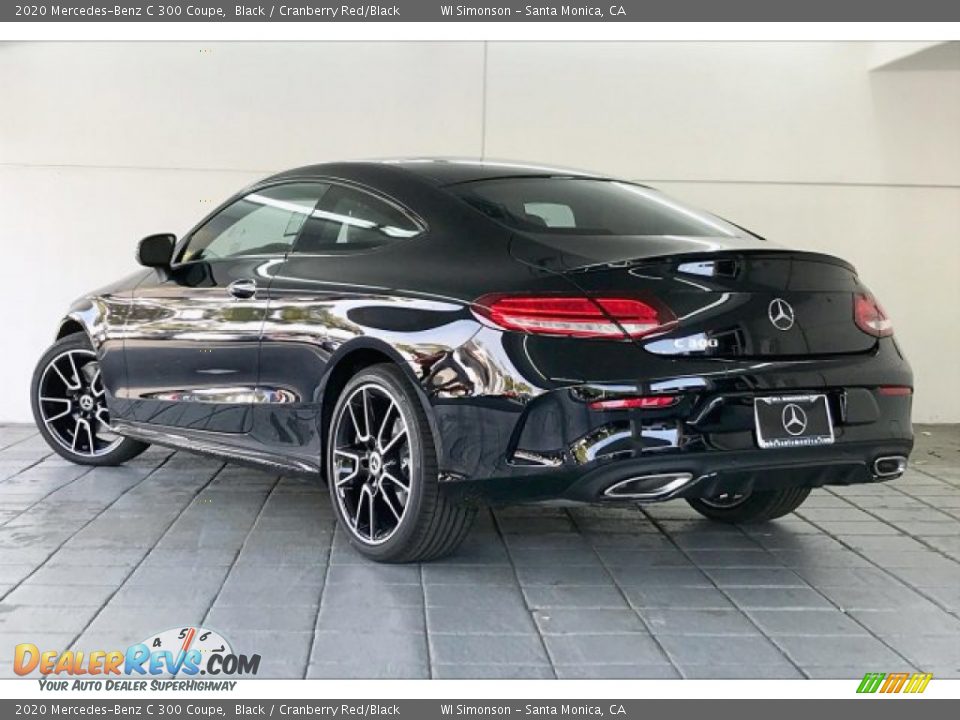 2020 Mercedes-Benz C 300 Coupe Black / Cranberry Red/Black Photo #2