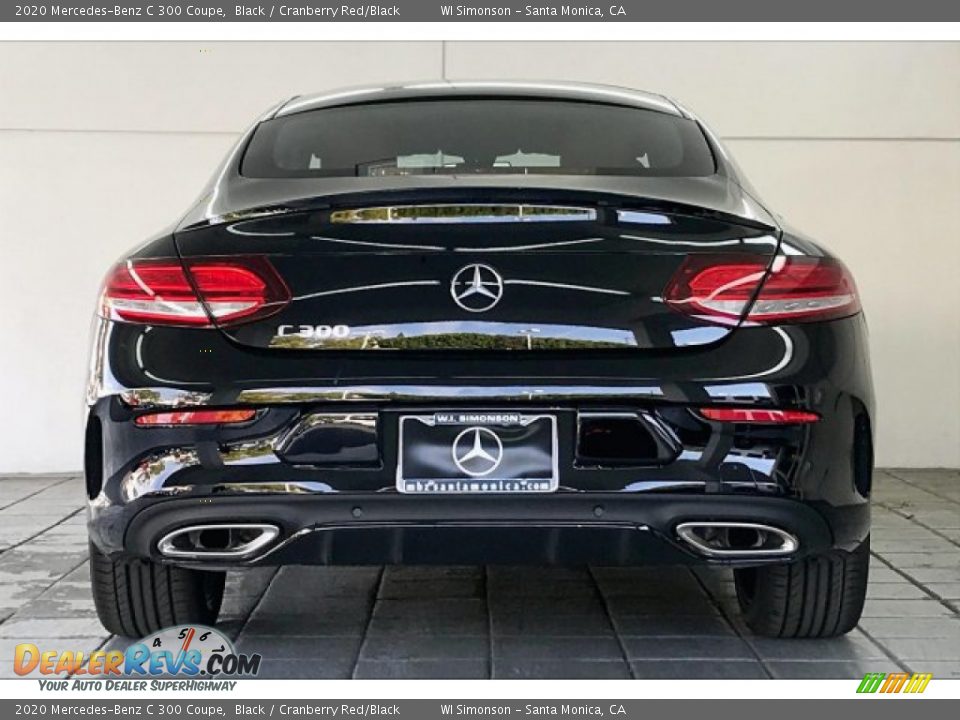 2020 Mercedes-Benz C 300 Coupe Black / Cranberry Red/Black Photo #3
