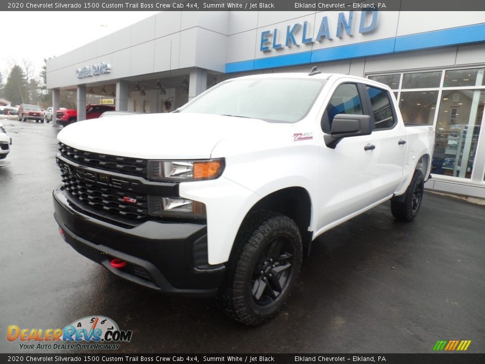 2020 Chevrolet Silverado 1500 Custom Trail Boss Crew Cab 4x4 Summit White / Jet Black Photo #2