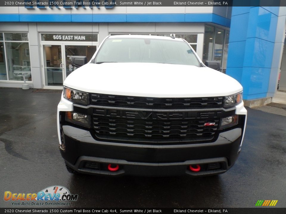 2020 Chevrolet Silverado 1500 Custom Trail Boss Crew Cab 4x4 Summit White / Jet Black Photo #3