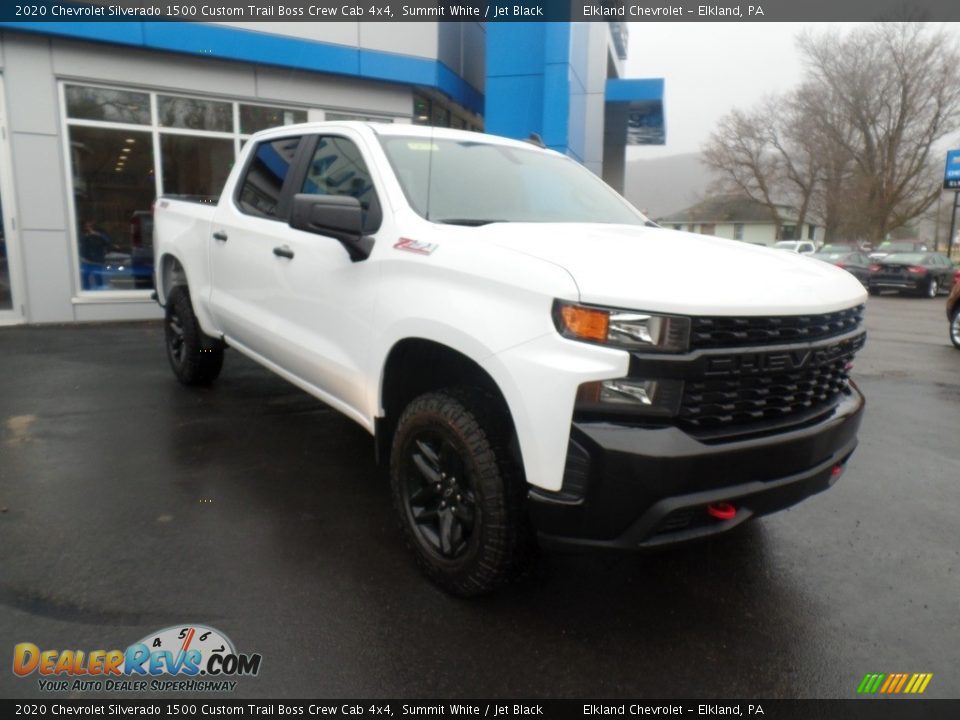 2020 Chevrolet Silverado 1500 Custom Trail Boss Crew Cab 4x4 Summit White / Jet Black Photo #4