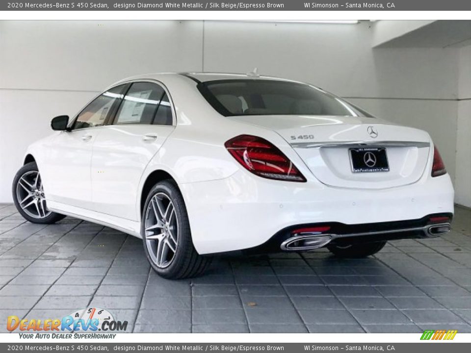 2020 Mercedes-Benz S 450 Sedan designo Diamond White Metallic / Silk Beige/Espresso Brown Photo #2