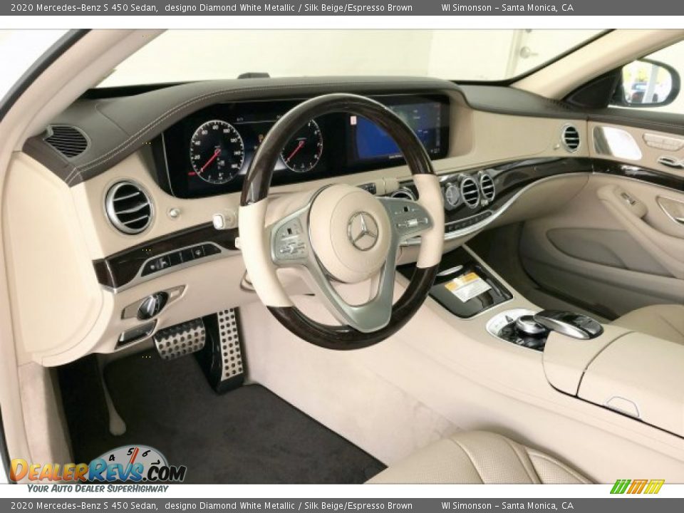 2020 Mercedes-Benz S 450 Sedan designo Diamond White Metallic / Silk Beige/Espresso Brown Photo #4