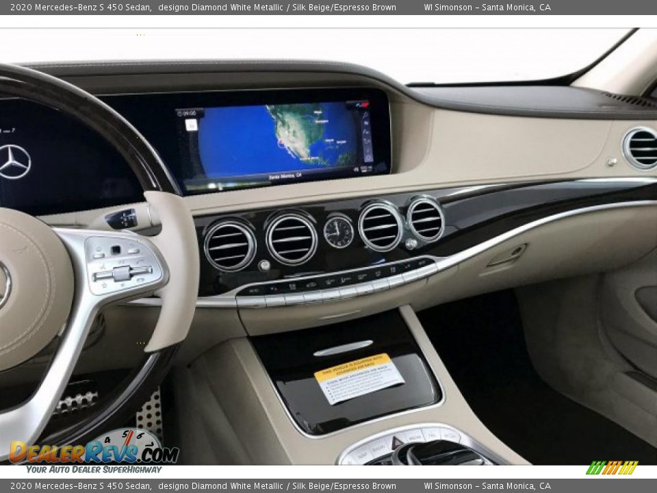 2020 Mercedes-Benz S 450 Sedan designo Diamond White Metallic / Silk Beige/Espresso Brown Photo #6
