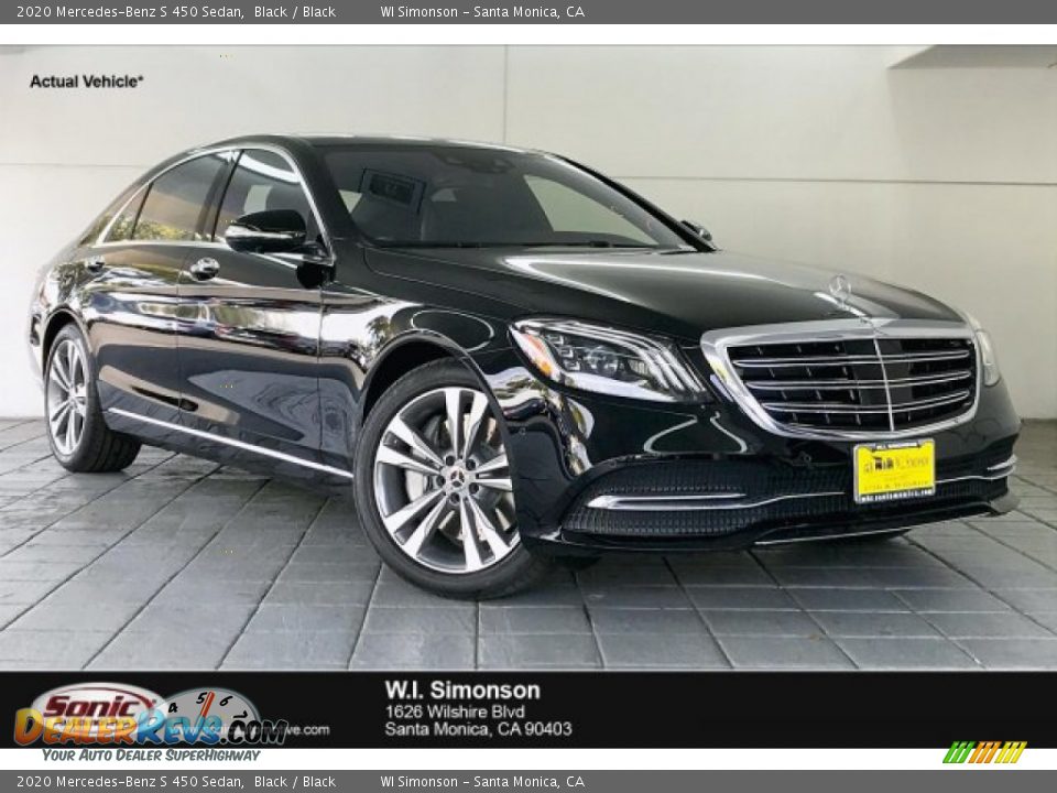 2020 Mercedes-Benz S 450 Sedan Black / Black Photo #1