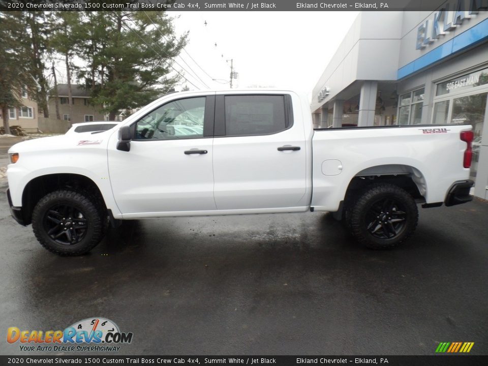 2020 Chevrolet Silverado 1500 Custom Trail Boss Crew Cab 4x4 Summit White / Jet Black Photo #10